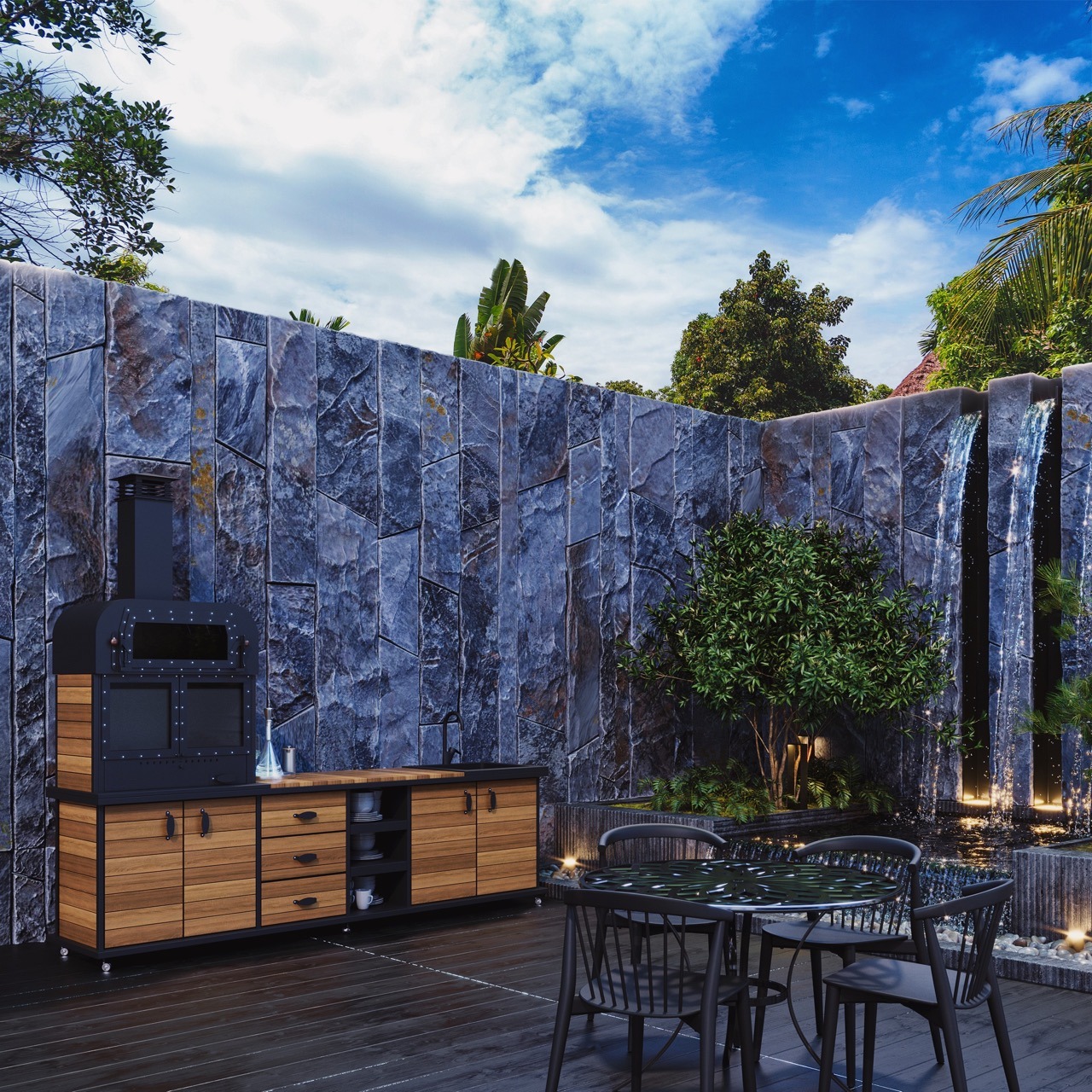 Fırınlı Tezgahlı Barbekü XL