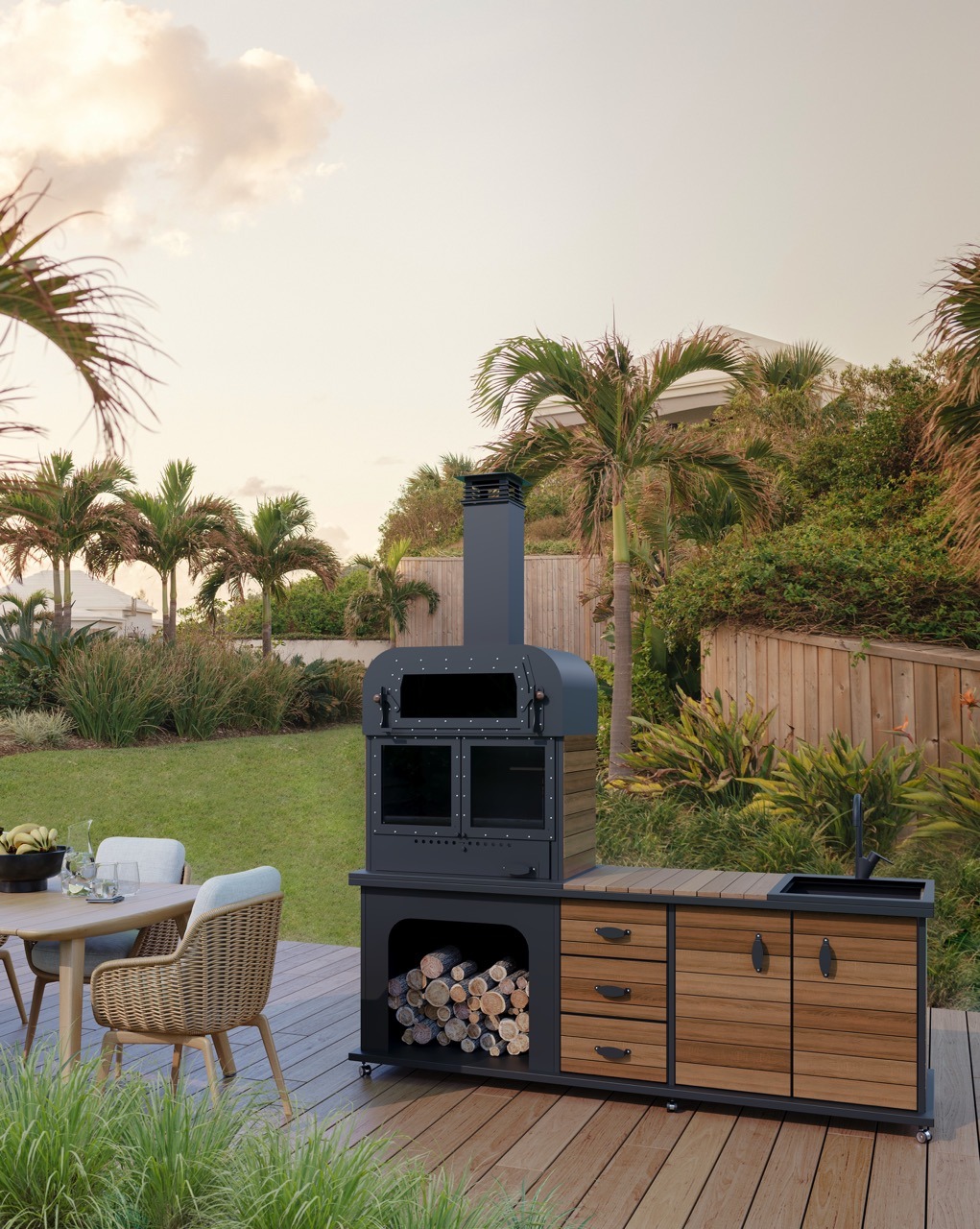 Fırınlı Tezgahlı Barbekü L