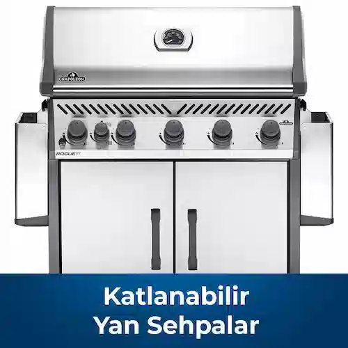 Napoleon Rogue Xt 625 SIB Gazlı Barbekü Mangal: 5 Brülör ve 800°C Sizzle Zone Gücü