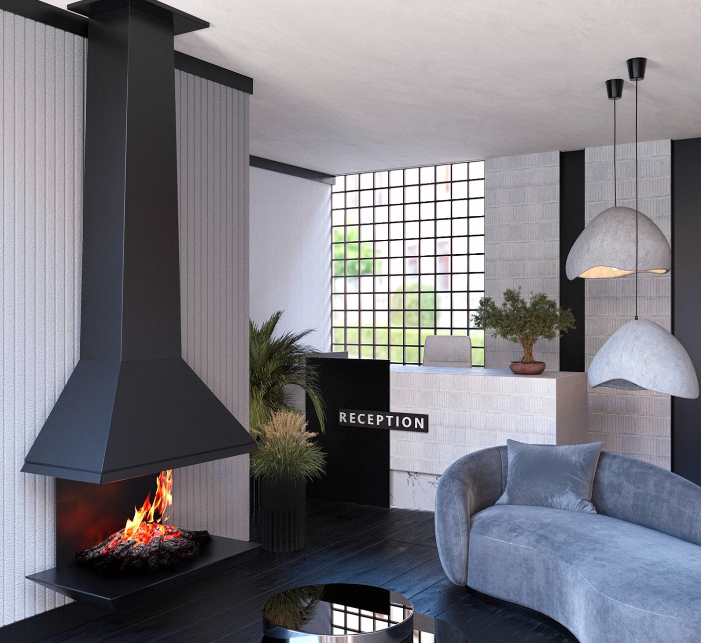 ÜÇ AÇIK ASKI ŞÖMİNE