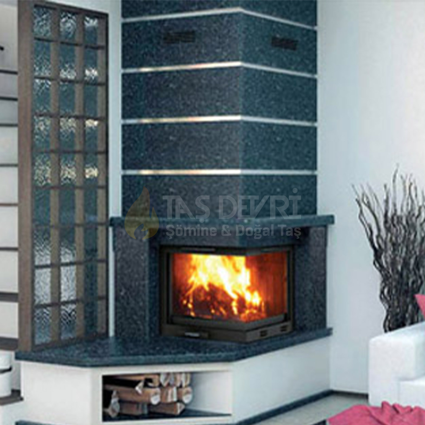 TD- Double-Sided Wood-Burning Fireplace 15