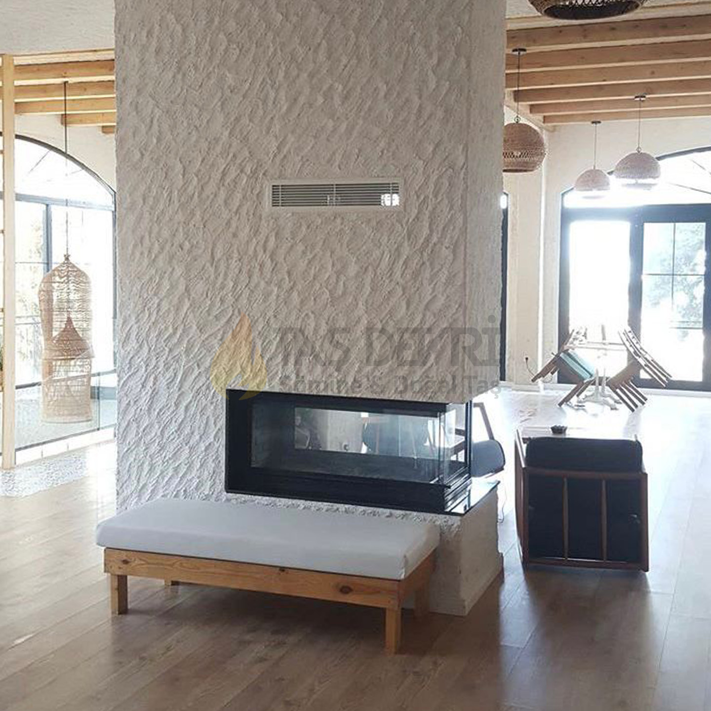 Üç Açık Odunlu Şömine 19
