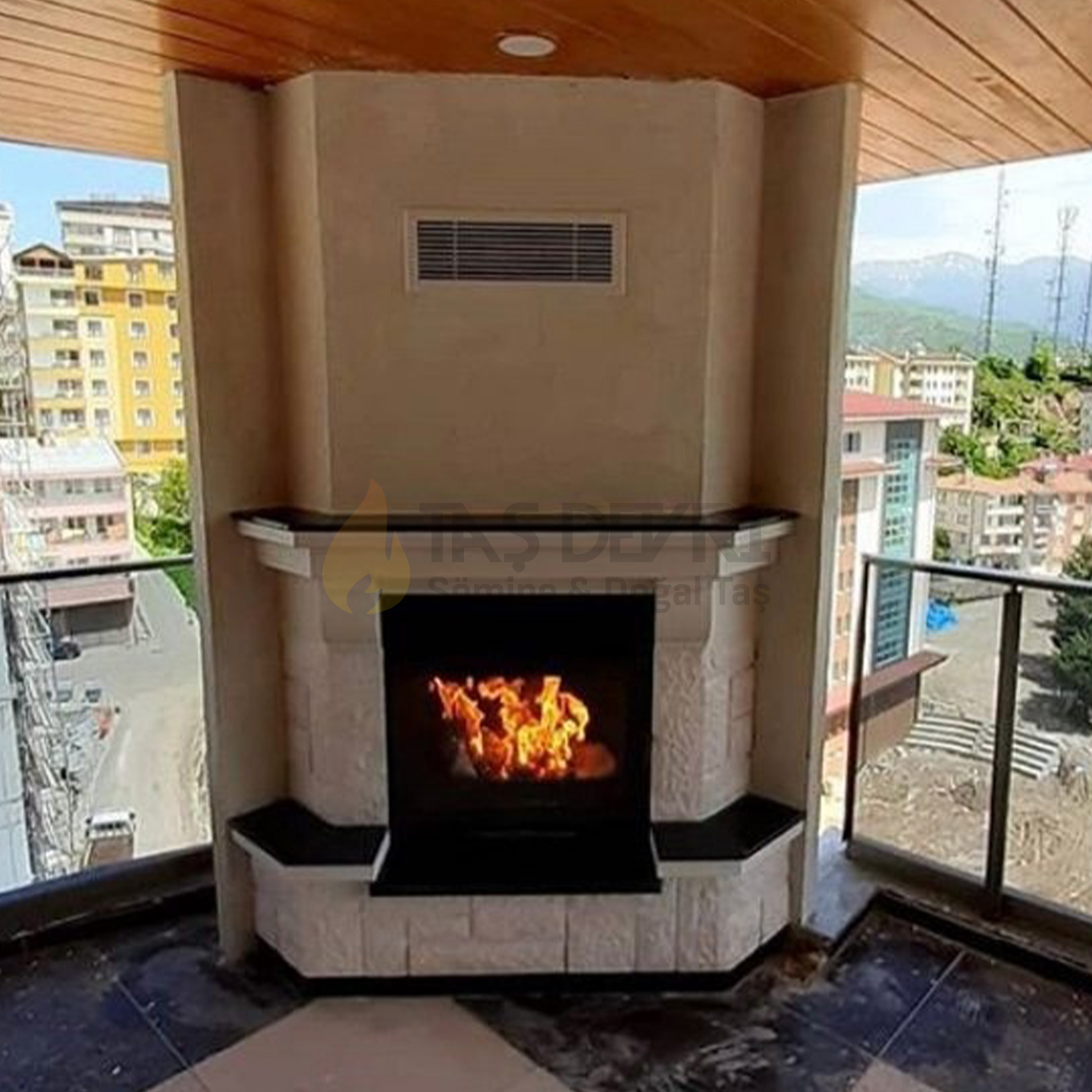 Köşe Odunlu Şömine 30