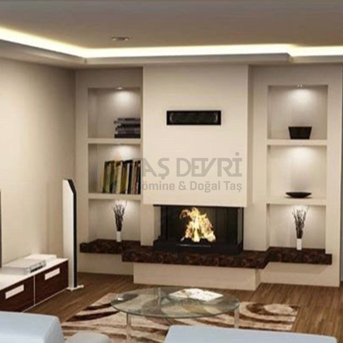 Üç Açık Odunlu Şömine 37