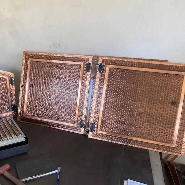 Kare Bakır Barbekü Kapakları
