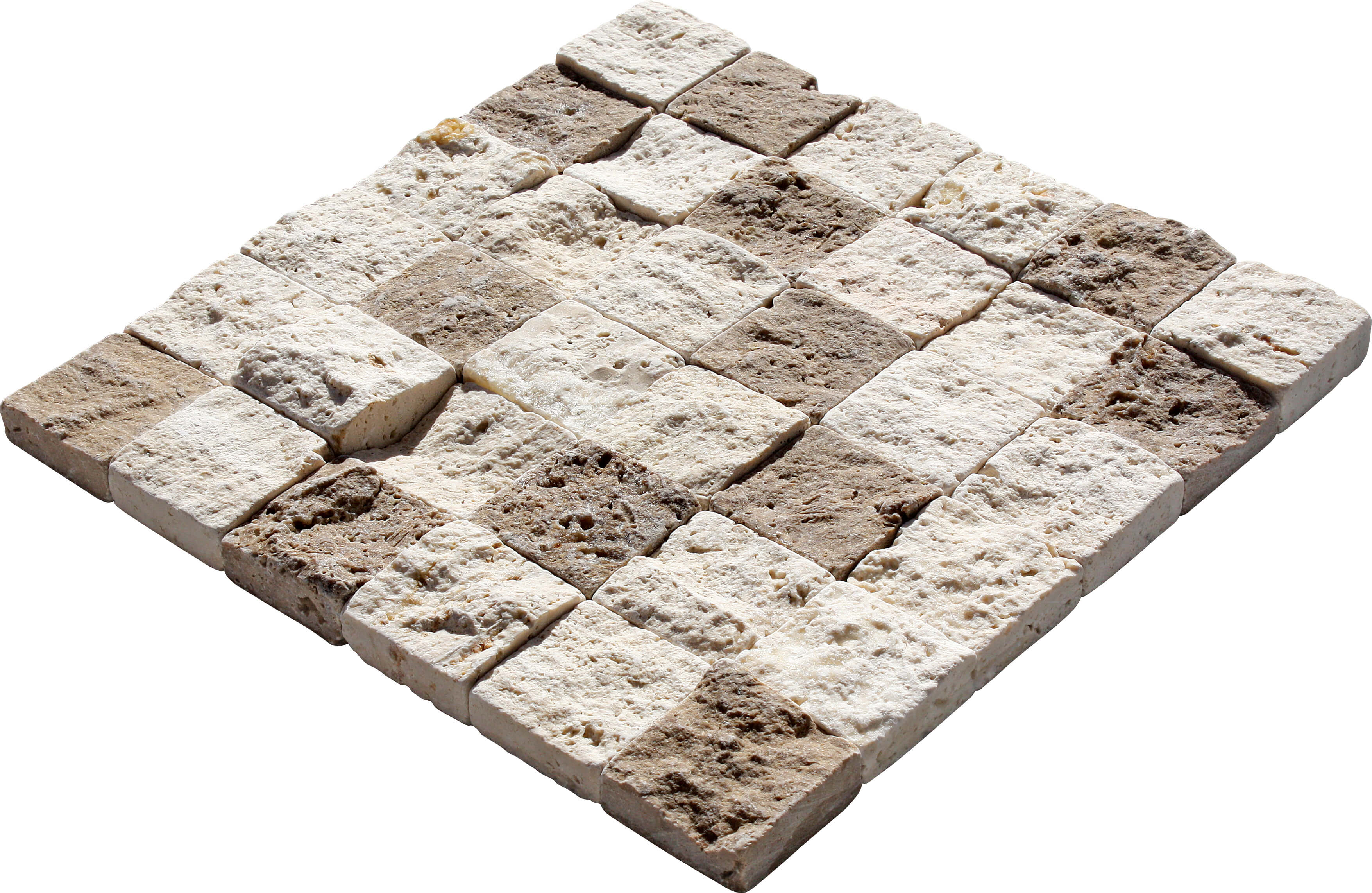 48x48 Antiqued Chiaro Noce Mixed Split( Wall Stone Cladding)